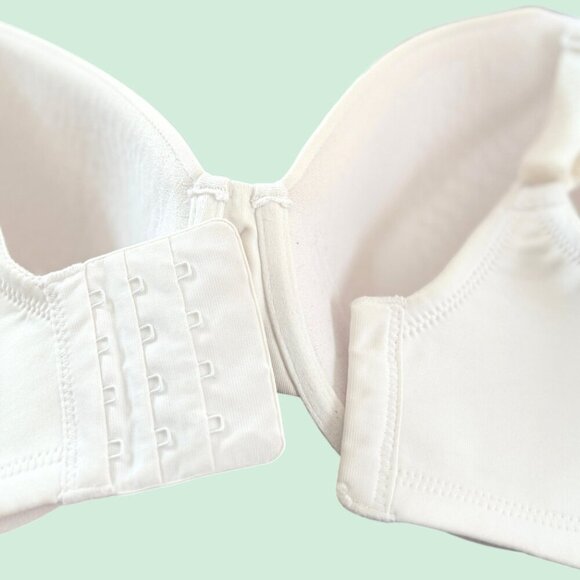 Vanity Fair 38D Stiff Padded Beauty Back Smoothing Minimizer Bra White - Picture 4 of 6